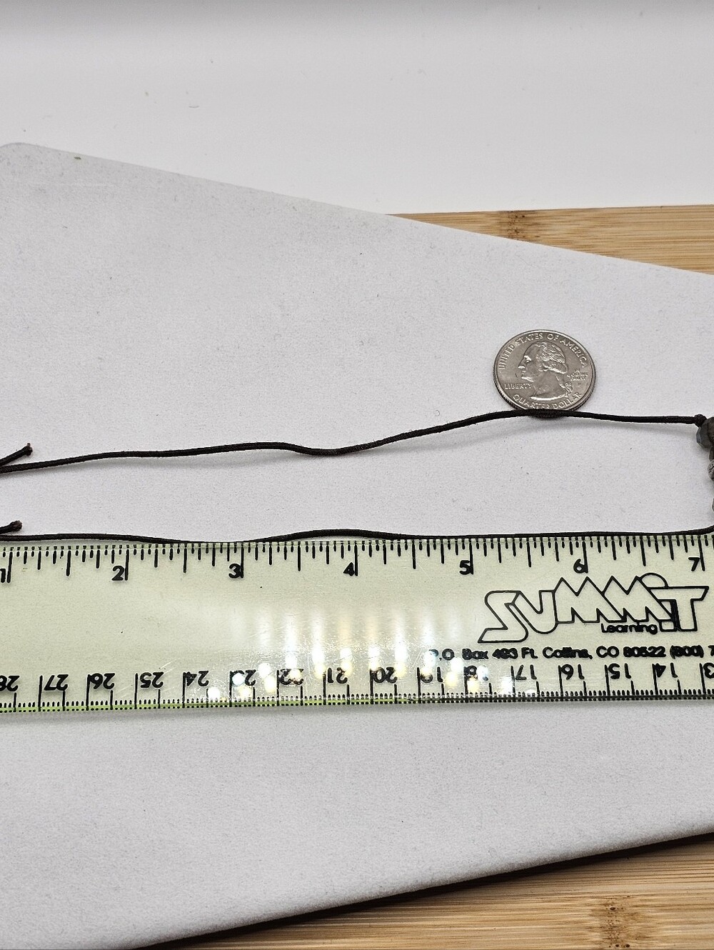 Peyote Bird Labradorite and Quartz Bead Leather Necklace - Picture 13 of 14